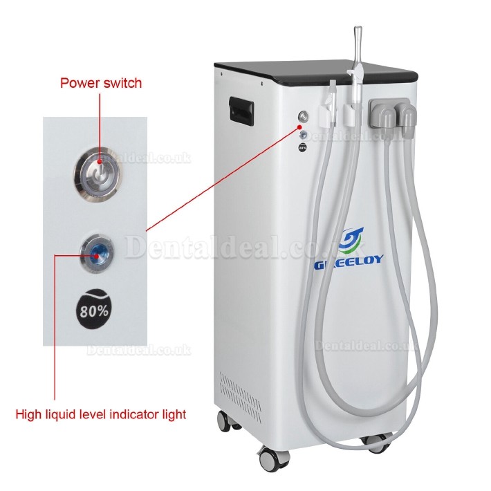 Greeloy 400L/min Portable Moible Dental Suction Unit Vacuum Pump with Strong Suction GSM-400